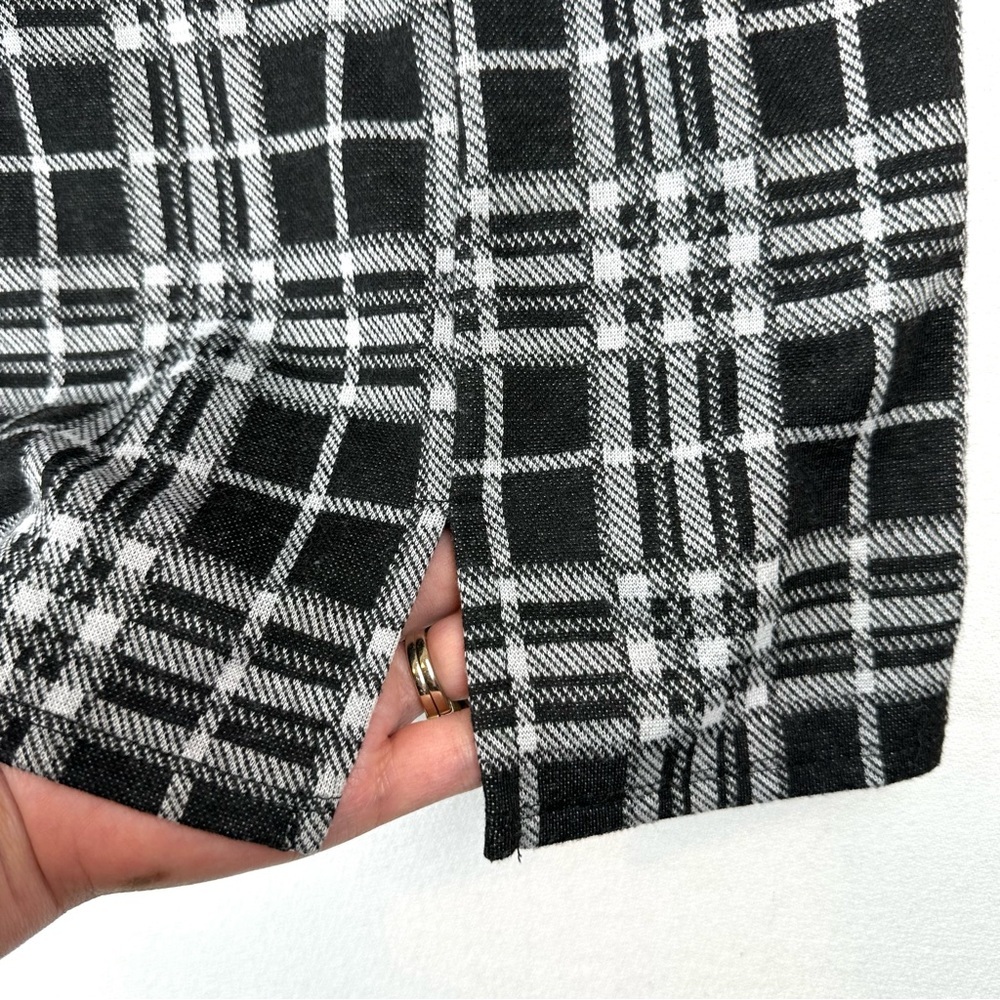 Stitch & Pine Plaid Stretch Empire Waist Jumper Mini Dress Preppy Academia - Picture 2 of 8
